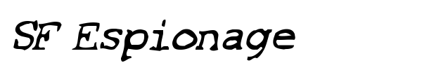 SF Espionage font preview